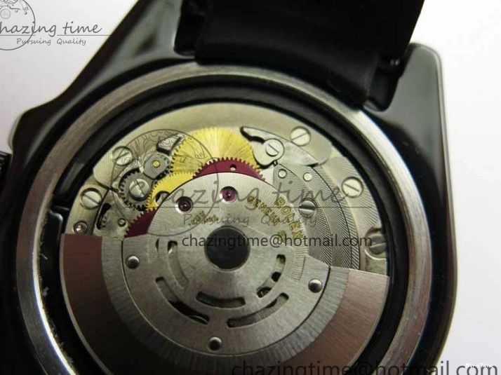 MiroTime 0201 Soft Submariner 40mm Black Ceramic 5GF Best Edition Pink Painting Dial on Black Rubber Strap SA 2472